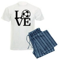 Cafepress - Love Soccer - Muška svjetlo pidžama