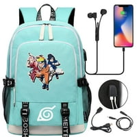 Bzdaisy Naruto ruksak s zaštitom od USB punjenja i laptopa - višestruki džep veliki kapacitet Dvostrani
