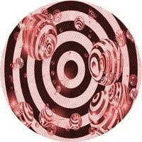 Ahgly Company u zatvorenom okruglom uzorkovima Pastel ružičaste prostirke, 6 'okruglica