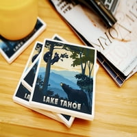 Jezero Tahoe, Kalifornija, Crne medvjede, litografiju