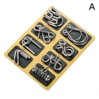 Devet prstenaste kopče Edukativne igračke Metalna zagonetka za otključavanje blokiranja zvona Q6C8