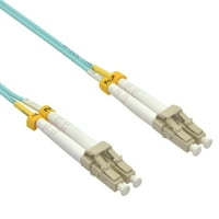 LC UPC-LC UPC OM Multimode Duple Aqua Fiber Optic Patch Cable, Pack