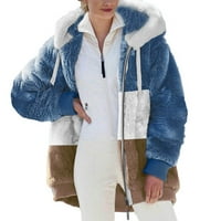 Ženske jakne i kaputi i kaputi sa haudom moći ženske jakna FAU FAUD zimski patentni zatvarač dugih rukava