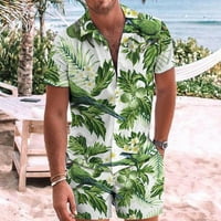 Havajska majica za muškarce Cleariance Muška havajska odjeća za plažu Ljetni Boho kratke hlače 2-komadni