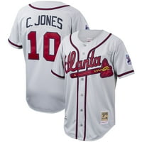 Chipper Jones Atlanta Braves Mitchell & Ness Cooperstown Kolekcija Autentični dres - siva