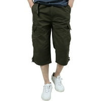 CLlios muns teretni hlače opušteno fit multi džepove hlače Radne borbene hlače labave kampiranje teretnih