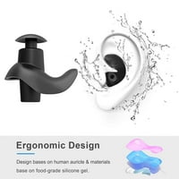 Plivački uši, para profesionalni vodootporni silikonski uši za višekratnu upotrebu za tuširanje tuširanja