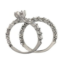Najbolji poklon nakit modnih prstenova žena Ženska okrugla Diamond unlaid modni puni dijamantni prsten