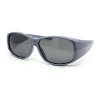 Polarizirani pop šareni pravokutni prikladni za sunčane naočale preko naočala siva - crna