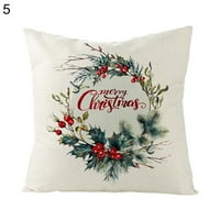 Cheers.us božićni jastuk poklopac vijenca ukrasni bacanje jastuk božićni dekor Xmas Dekoracija Zimski