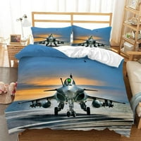 -Dake avioni prekrivač leteći ravni posteljina za djecu Dječji dječaci Ren Airplane Print Komforper