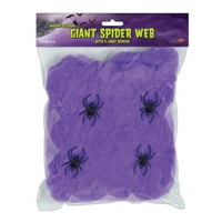 Beistle Club od gigantskog ljubičastog ljubičastog viseća za bomljevske paukove Web sa paukovima