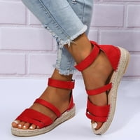 Ženske sandale za sandale Espadrilles Sandale Open TOE Velcro gležnjače platform sandale sandalene ljetne