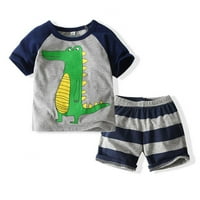 TODDLER Baby Boy odjeća kratki rukav Dinosaur majica + kratke hlače Boys Ljeto odijelo 1-7t