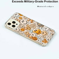 HIPPIE Smiley Faces futrola za iPhone Pro, estetski umjetnički dizajn uzorak TPU Shock ProofT Cover