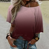 Thirts majice za žene grafički print slatki cvjetni tisak labavi tunički vrhovi
