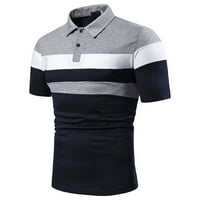 Polo košulje za muškarce Striped ovratnik za golf košulje s kratkim rukavima s kratkim rukavima Slim