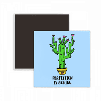 Savršenstvo je dosadan kaktus kvadratni kerac frižider magnet čuva memento