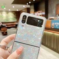 Dizajniran za Samsung Galaxy Z Flip futrola za žene Girge Custom uzorka Pearly-Luster Shell Phone [meka,