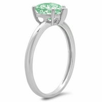 1ct sjajan srčani rez VVS originalni sukob bez zelenog simuliranog dijamanta Pravi žigosani čvrsti 14K