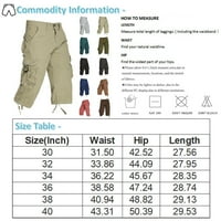 Hanas muške planinarske pantalone sa džepovima, čvrste boje Slim Fit Stretch Worth Travel Golf Jogger Crošene hlače