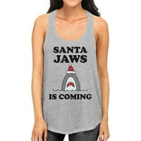 Santa JAWS dolazi ženama ženska siva tenka