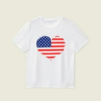 Ljetni mali dječaci Djevojke Kratki rukav Dan neovisnosti Dan Ispice T košulje bijele 90