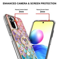Za Xiaomi Redmi Napomena Elektroplativ uzorak IMD TPU Shootff Case sa prstenom od kristala