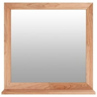 Gecheer Zidno ogledalo 21,7 x21.7 Čvrsti drhtav orah