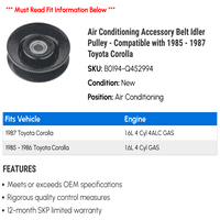 Klima uređaj Pribor za remenu Idler - kompatibilan sa - Toyota Corolla 1986