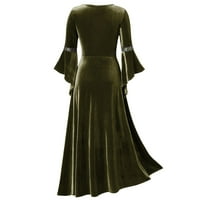 Meichang ženska haljina vintage keltska srednjovjekovna podna dužina renesansne gotičke kozbi haljine