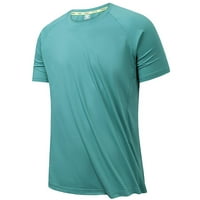 Ljetna pamučna majica Muškarci okrugli izrez Čvrsta boja Brzi suhi svestran labav fit Brzi suhi sportski