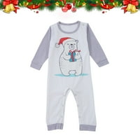 Porodične božićne pidžame Podudarni setovi - Xmas Family PJS Mathching Set, odmor dugih rukava za spavanje sa dugim rukavima Outfits