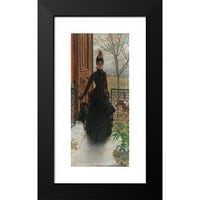 Vittorio Matteo Corcos Black Moderni uokvireni muzej umjetnički print naslovljen - elegantna dama