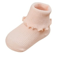 SNGXGN Kids Boys Girls Slauch Socks koljena visoko bešavna haljina za pamučnu djecu, ružičaste, veličine