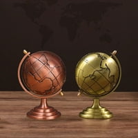 Wirlsweal Globe Decor Vintage Style Glatka tekstura Široko primijenjena mesingana sfera globus željeza za proučaj