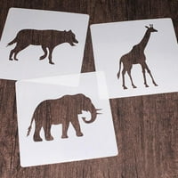 Životinjska silueta šablon za višekratnu upotrebu Slikarskog predloška DIY CRAFT Scrablook list