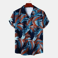 Clearsance HFYIHGF MENS Havajska majica s kratkim rukavima dolje Down Beach DecO undise Summer Ležerne