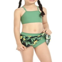 Xingqing Maina i kćeri kupaći kostimi Porodica koja odgovara kupaćim kostima mama i ja kupanje odijela Havaji bikini postavio zelene 6 godine
