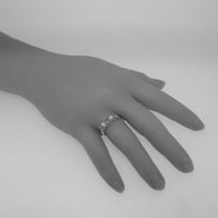 Britanci izrađeni čvrsti srebrni prirodni tanzanite i kultivirani biserni ženski osnivač - opcije veličine - veličine 6