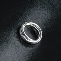 Biplut Women Creative Glatki krugovi Križni prsten za prsten Vjenčanje Nakit