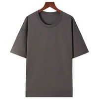 Košulja za žene Casual Solid Color Crewneck kratki rukav Tee vrhovi labavih letnjih bazičnih bluza za