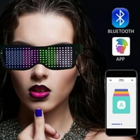 Bluetooth zabava Magic LED naočale Smart staklo pomoću aplikacije Kontrola svjetlosni štitnik za zaštitu
