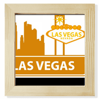 Dobrodošli u Las Vegas Nevada Amerika Square Frame Frame Frame Wall Stollop
