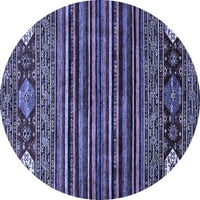 Ahgly Company u zatvorenom okrugle apstraktne plave moderne prostirke, 7 'runda