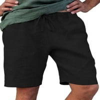 Sanviglor Muške plaže kratke hlače visoke struk sa džepovima Ljetne kratke hlače Ležerne prilike Mini pantalone za odmor BECK 2XL