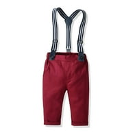 Toddler Boy odjeća Toddler Boy odjeća Baby Boy odjeća Baby Soild Košulja Suspenderi hlače set outfit