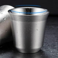 Dvostruki zidni šalica za kavu Izolirana čaša čaja od nehrđajućeg s
