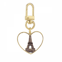 Pariz Eiffelov toranj u Francuskoj Zlatni srčani tastera za ključeve