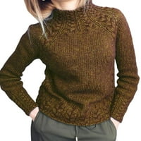 Nizieer žene ugodne pulover kabela dame labavi pleteni džemperi Solidni ubojni salon zimskog toplog